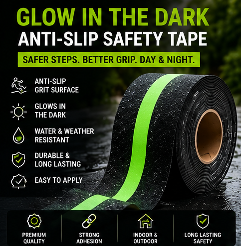 Anti Slip Glow Tape 5 Mtr (Pack of 1)