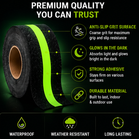 Anti Slip Glow Tape 5 Mtr (Pack of 1)